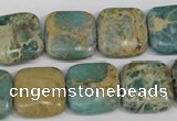 CAT5026 15.5 inches 16*16mm square natural aqua terra jasper beads