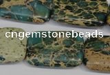CAT5028 15.5 inches 20*30mm rectangle natural aqua terra jasper beads