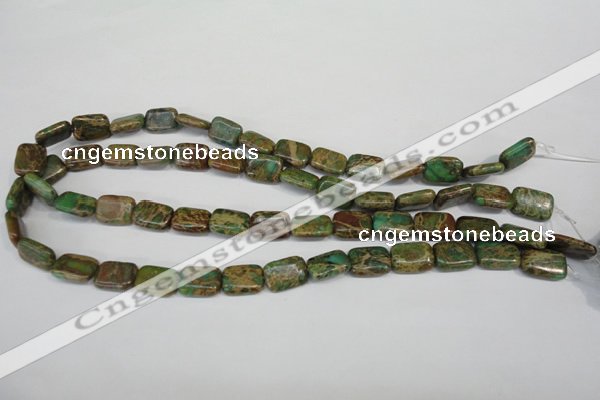 CAT5040 15.5 inches 10*14mm rectangle natural aqua terra jasper beads