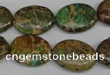 CAT5042 15.5 inches 15*20mm oval natural aqua terra jasper beads