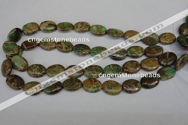 CAT5042 15.5 inches 15*20mm oval natural aqua terra jasper beads