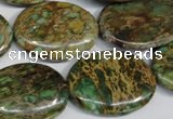 CAT5043 15.5 inches 22*30mm oval natural aqua terra jasper beads