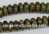 CAT5046 15.5 inches 6*12mm rondelle natural aqua terra jasper beads