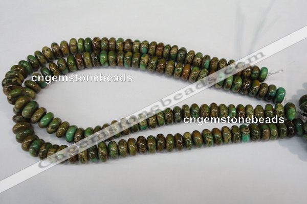 CAT5046 15.5 inches 6*12mm rondelle natural aqua terra jasper beads