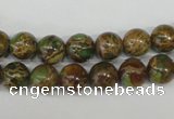 CAT5050 15.5 inches 8mm round natural aqua terra jasper beads