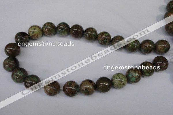 CAT5055 15.5 inches 18mm round natural aqua terra jasper beads