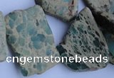 CAT5058 15*20mm – 25*48mm freeform natural aqua terra jasper beads