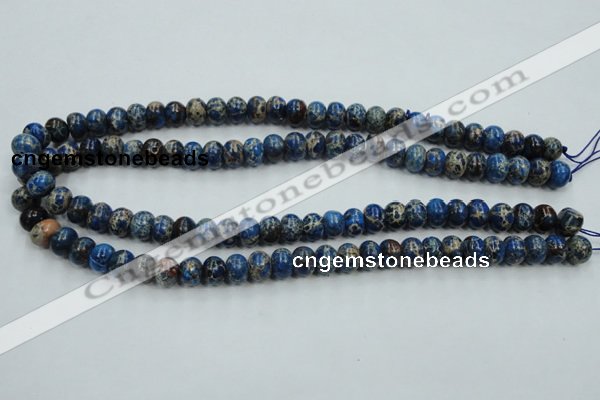 CAT52 15.5 inches 8*10mm rondelle dyed natural aqua terra jasper beads