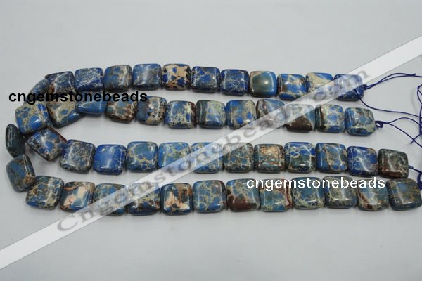 CAT53 15.5 inches 16*16mm square dyed natural aqua terra jasper beads