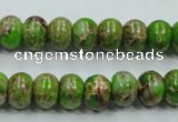 CAT55 15.5 inches 8*10mm rondelle dyed natural aqua terra jasper beads