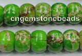 CAT56 15.5 inches 12*16mm rondelle dyed natural aqua terra jasper beads