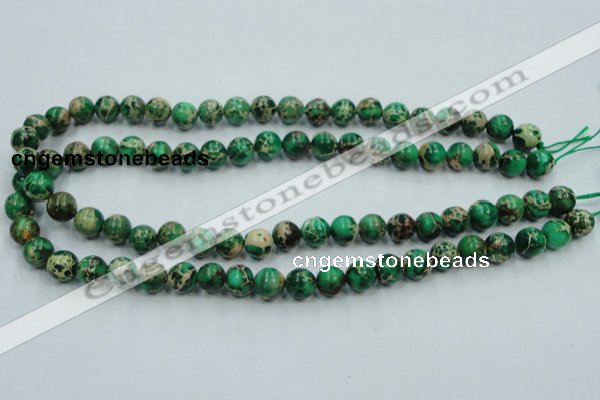 CAT58 15.5 inches 10mm round dyed natural aqua terra jasper beads