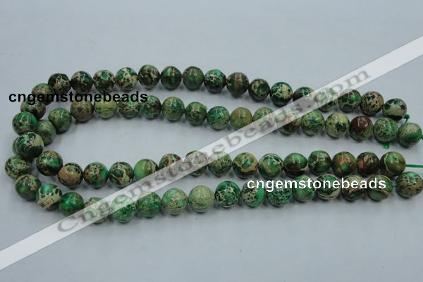 CAT59 15.5 inches 12mm round dyed natural aqua terra jasper beads