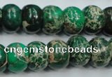 CAT60 15.5 inches 10*14mm rondelle dyed natural aqua terra jasper beads