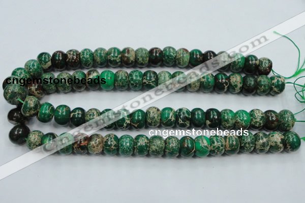 CAT60 15.5 inches 10*14mm rondelle dyed natural aqua terra jasper beads