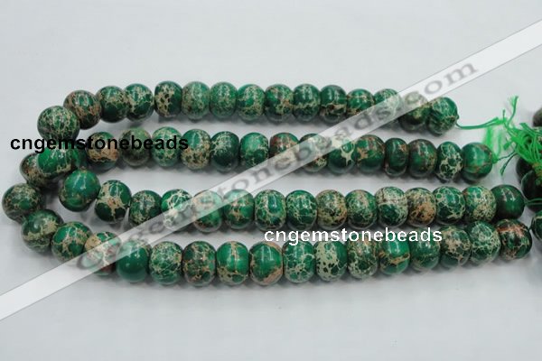 CAT61 15.5 inches 12*16mm rondelle dyed natural aqua terra jasper beads