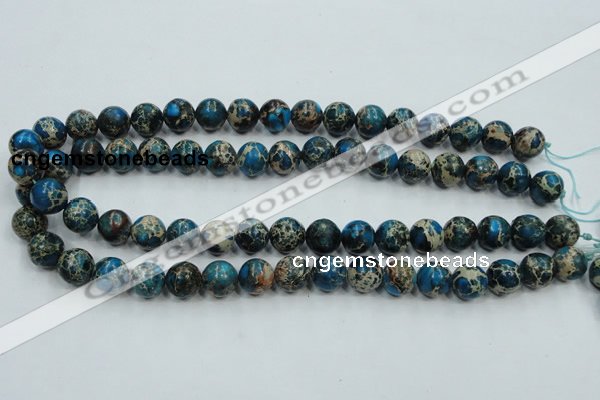 CAT62 15.5 inches 12mm round dyed natural aqua terra jasper beads