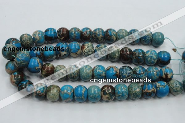CAT64 15.5 inches 15*18mm rondelle dyed natural aqua terra jasper beads