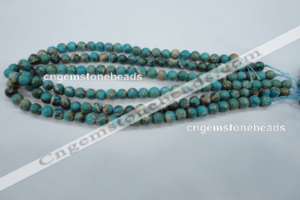 CAT75 15.5 inches 8mm round dyed natural aqua terra jasper beads