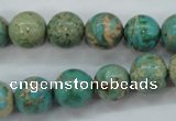 CAT76 15.5 inches 12mm round dyed natural aqua terra jasper beads