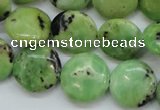 CAU202 15.5 inches 16mm flat round Australia chrysoprase beads