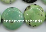 CAU203 15.5 inches 25mm flat round Australia chrysoprase beads