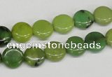 CAU37 15.5 inches 10mm flat round australia chrysoprase beads wholesale