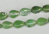 CAU41 15.5 inches 8*12mm flat teardrop australia chrysoprase beads