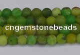 CAU410 15.5 inches 4mm round matte Australia chrysoprase beads