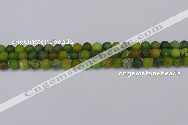 CAU412 15.5 inches 8mm round matte Australia chrysoprase beads