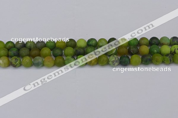 CAU413 15.5 inches 10mm round matte Australia chrysoprase beads