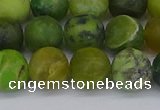 CAU414 15.5 inches 12mm round matte Australia chrysoprase beads