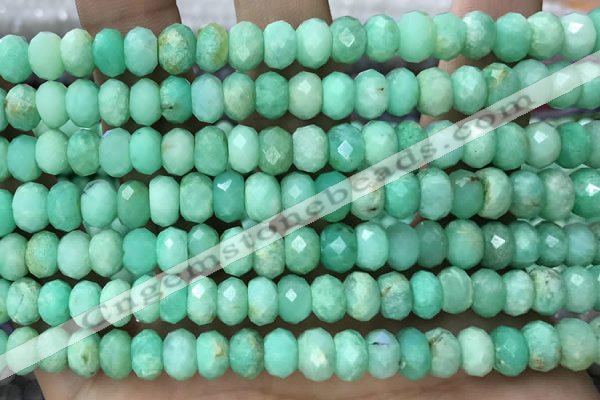 CAU488 15.5 inches 5*8mm faceted rondelle Australia chrysoprase beads