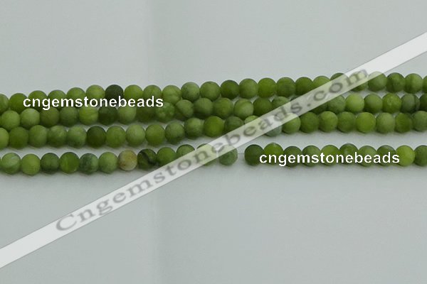 CAU511 15.5 inches 6mm round matte Chinese chrysoprase beads