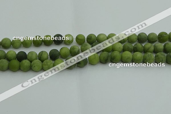 CAU512 15.5 inches 8mm round matte Chinese chrysoprase beads