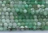 CAU567 15 inches 3mm faceted round Australia chrysoprase beads