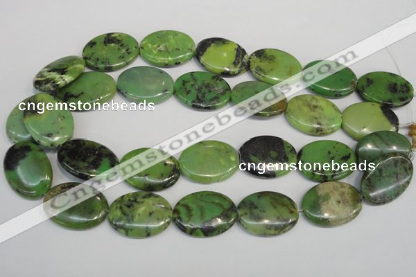 CAU66 15.5 inches 22*30mm oval Australia chrysoprase beads