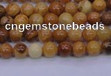 CAY01 15.5 inches 4mm round African yellow jasper beads wholesale