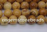 CAY03 15.5 inches 8mm round African yellow jasper beads wholesale