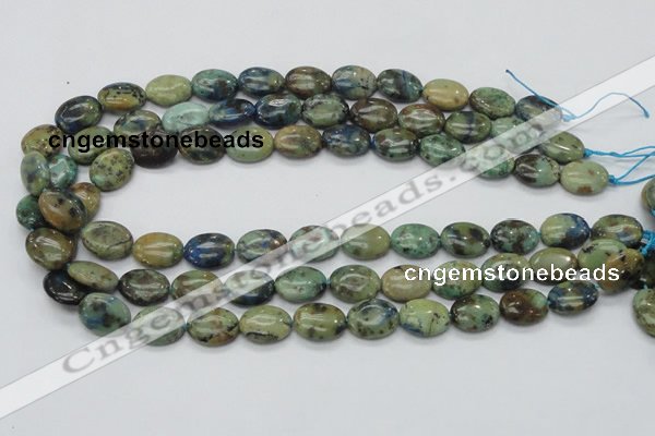 CAZ04 15.5 inches 12*16mm oval natural azurite gemstone beads
