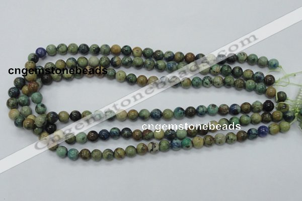 CAZ08 15.5 inches 8mm round natural azurite gemstone beads