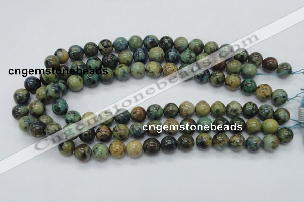 CAZ10 15.5 inches 12mm round natural azurite gemstone beads