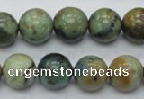 CAZ11 15.5 inches 14mm round natural azurite gemstone beads