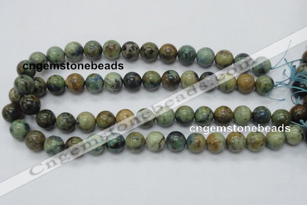 CAZ11 15.5 inches 14mm round natural azurite gemstone beads