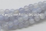 CBC01 15.5 inches 6mm round blue chalcedony beads wholesale