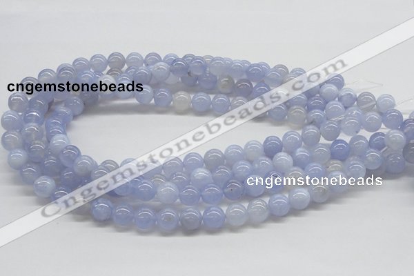 CBC03 15.5 inches 10mm round blue chalcedony beads wholesale