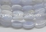 CBC08 15.5 inches 8*12mm oval blue chalcedony beads wholesale