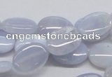 CBC10 15.5 inches 13*18mm oval blue chalcedony beads wholesale