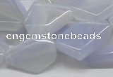 CBC14 15.5 inches 18*25mm freeform blue chalcedony beads wholesale