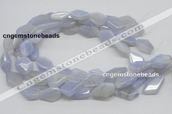 CBC14 15.5 inches 18*25mm freeform blue chalcedony beads wholesale